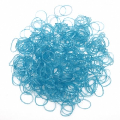 Loom elastiekjes Glitter Blauw 600 stuks 1,75